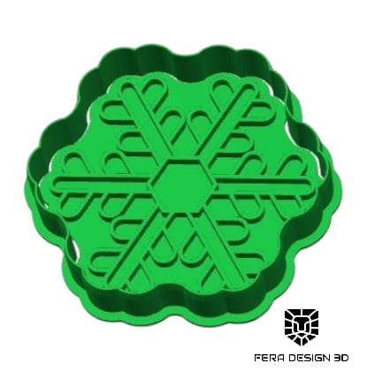 Cortador + Marcador - Floco de Neve (Natal)