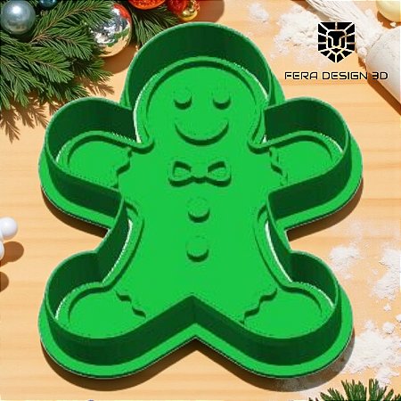 Cortador + Marcador - Gingerbread Menino (Natal)