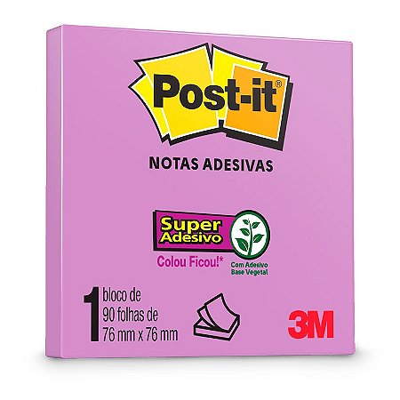 Bloco de Notas Adesivas Lilás |Post it