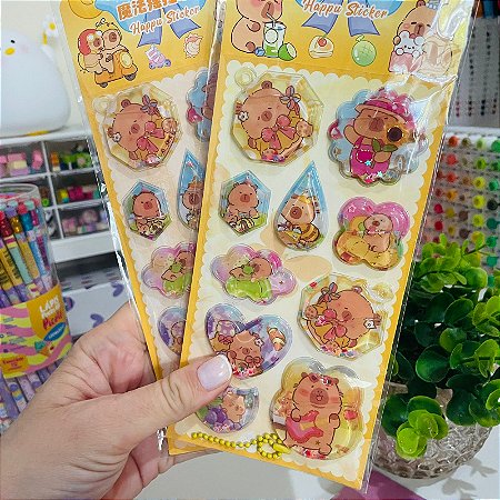Adesivo Happy Sticker Capivara | Importado