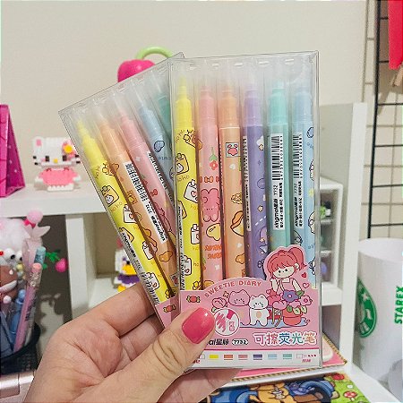 Marca Texto Apagável Sweet Diary | Importado