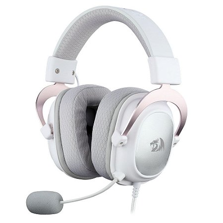 Headset Gamer Redragon Hero White, 3.5mm P3 - H530W