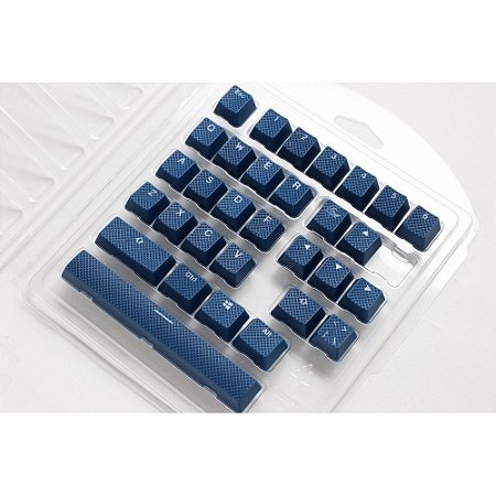 Keycaps Ducky Rubberized Navy Blue translucentes para Teclados Mecânicos em geral - DKSA31-USRDBNNO2