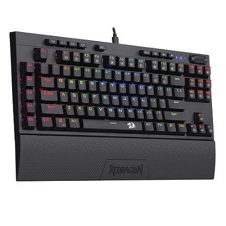 Teclado Óptico Redragon Broadsword Pro RGB, Switch Óptico Marrom - K588RGB-PRO-PT-BROWN