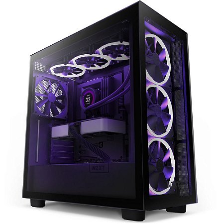 Gabinete Gamer NZXT H7 Elite Preto, com 4 fans - CM-H71EB-02