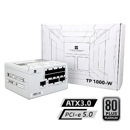 Fonte de alimentação Thermalright 1000w 80 Plus Platinum Branca - TP-1000-W