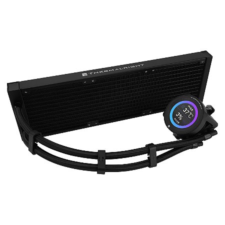 Water Cooler Thermalright para processador, com  tela de exposição Core Vision 360mm Black X, Preto