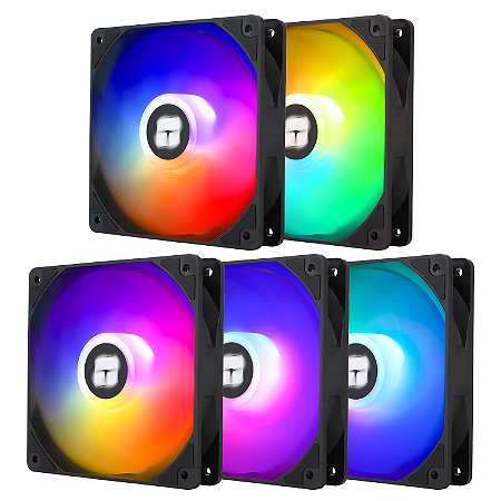 Kit Fan Thermalright, 5 fans 120mm Argb Preto- TL-C12C-S*5