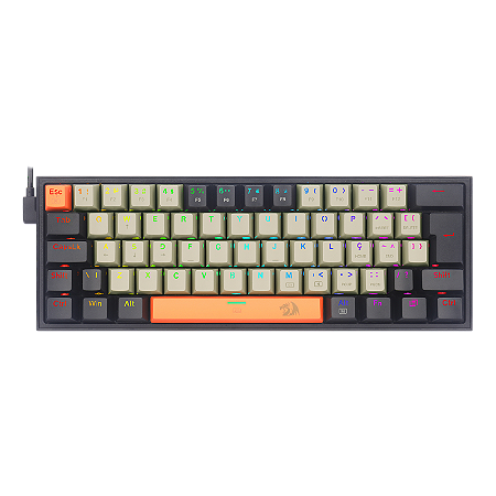 FIZZ RGB LARANJA CINZA E PRETO -SWITCH MARROM K617RGB-OG GY BK