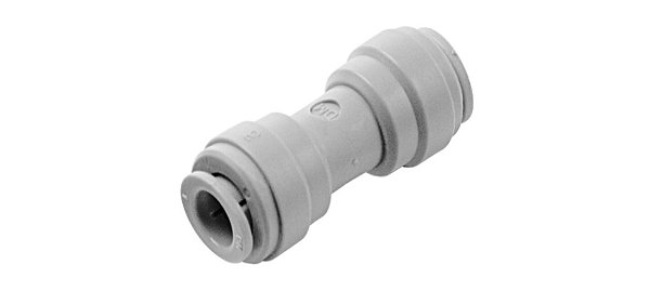 Conector Engate Rápido DM Fit para Chopeira União Reta Tubo 3/8" x 3/8" Tubo