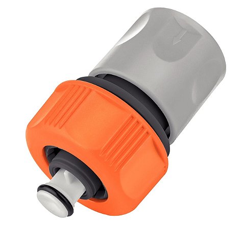 Engate Rápido com Aquastop Tramontina em Plástico para Mangueira 5/8" e 3/4"