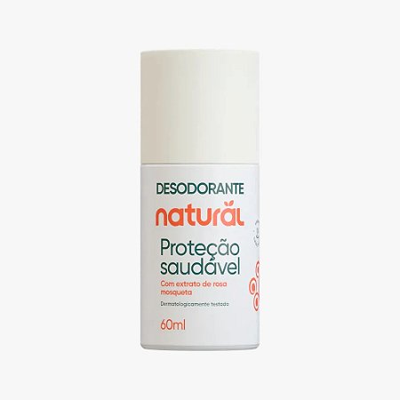 Desodorante roll-on natural com rosa mosqueta 60ml - Orgânico Ntural