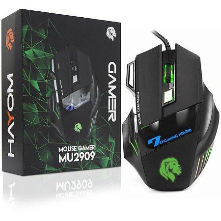 Mouse Gamer Hayom MU2909 7 Botões 3200 DPI | Com LED RGB