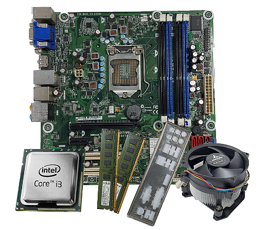 Kit Placa Mãe 1156 POS-PIQ57BQ + Processador  Intel i3-550 + 4gb RAM DDR3