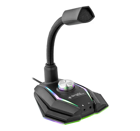 Microfone Gamer RGB USB 604 Bright