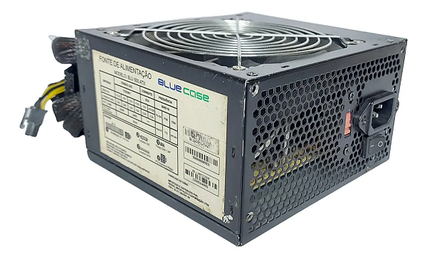 Fonte de Alimentação ATX Bluecase Blu 500 Atx 500W - Usada