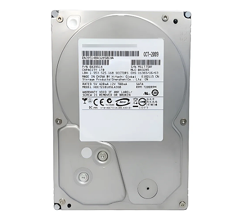 HD Hitachi 1TB 7200rpm SATA II 3.5 HDE721010SLA330 - Usado