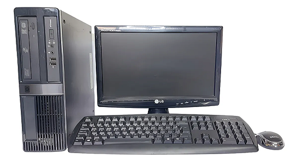 PC Completo Intel 4GB Hd 160GB Monitor 16 Teclado e Mouse