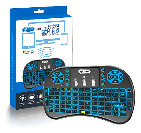 Mini Teclado Sem Fio com TouchPad - Kp-2048