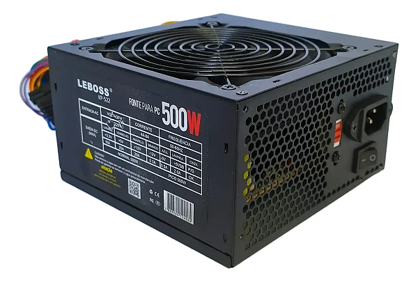 Fonte de Alimentação ATX Leboss KP-522 500W