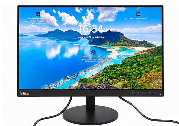 Monitor Lenovo Thinkvision S22e-19 22 Polegadas HDMI/ VGA/ DisplayPort