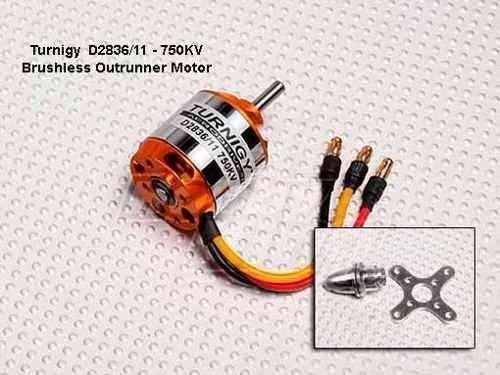 Motor Turnigy D2836/11 - 750 Kv - Brushless Outrunner