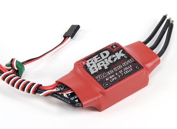 Esc (speed Control) Hobbyking Red Brick 70a