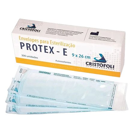Envelopes P/ Est. Autosselante Protex-E 90mmX260mm C/ 200Unids - Cristófoli