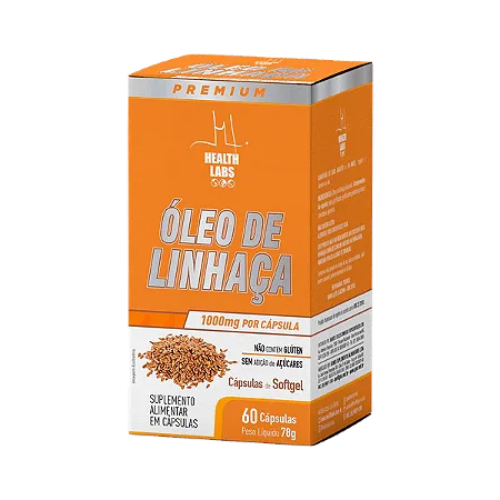 Óleo de Linhaça Health Labs 60 Cápsulas