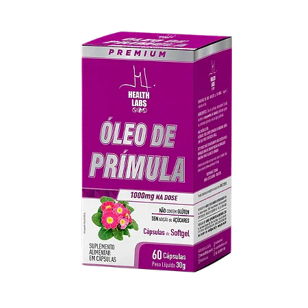 Óleo de Prímula 60 Cápsulas Health Labs