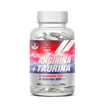 Arginina + Taurina 1000mg Health Labs