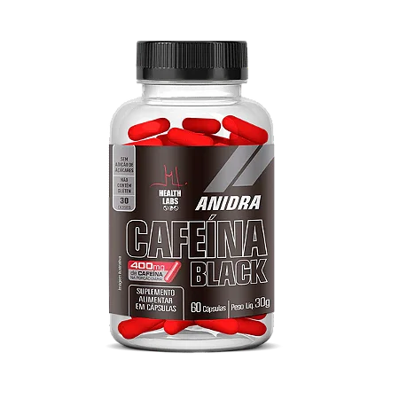 Cafeína Black 60 Cápsulas Health Labs