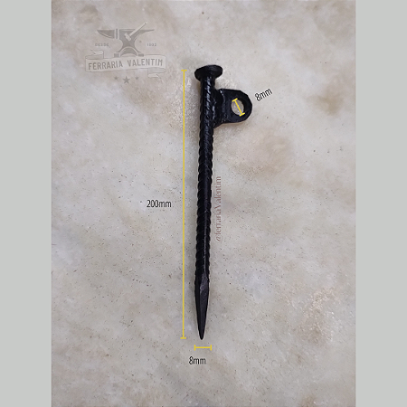 Estaca de Barraca Forjada | Kit com 4 Unidades | Aço Resistente para Camping