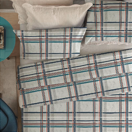 Jogo de Cama Casal 4 peças 180 Fios Supercal Turin