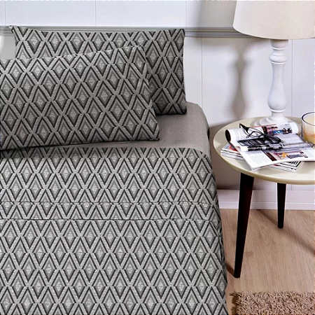 Jogo de Cama Queen 4 peças 180 Fios Supercal British