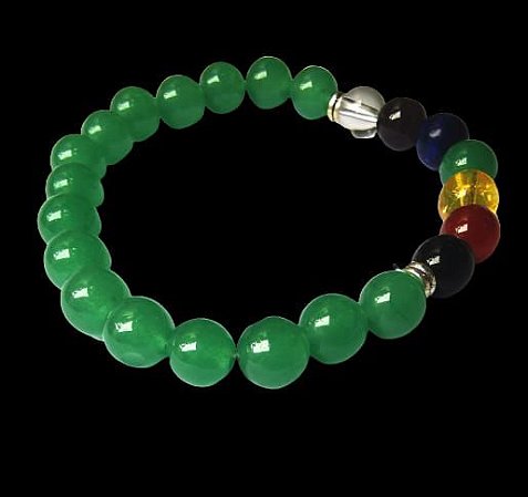 Pulseira 7 chakras Quartzo Verde