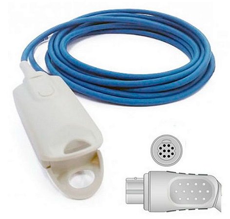 Sensor de Oximetria Adulto Compatível GE Datex