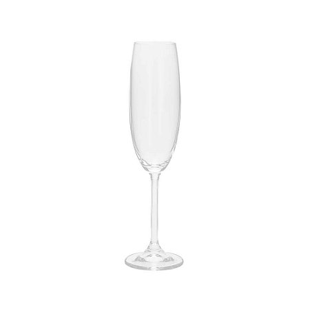 Conjunto com 6 Taças em Cristal para Champagne 220ml