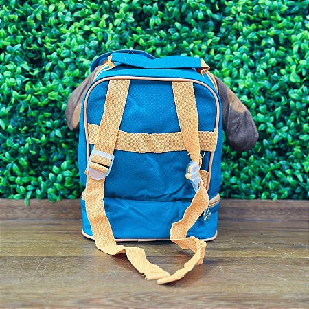 MOCHILA E LANCHEIRA TÉRMICA INFANTIL ESCOLAR CACHORRINHOS