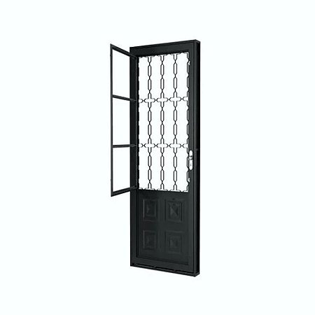 PORTA SOCIAL FORTE COM POSTIGO GRADE ELO 80 CM D AÇO FERREIRA