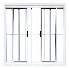JANELA ALUMINIO BRANCO 4 FOLHAS 100X150 CM  COM GRADE PRISMA