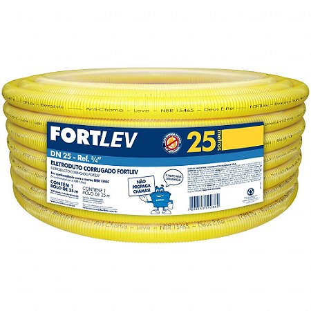 CONDUITE CORRUGADO FLEXIVEL 25MM X 50M FORTLEV