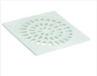 GRELHA PVC MOSAICO QUADRADA BRANCA 150MM AMANCO