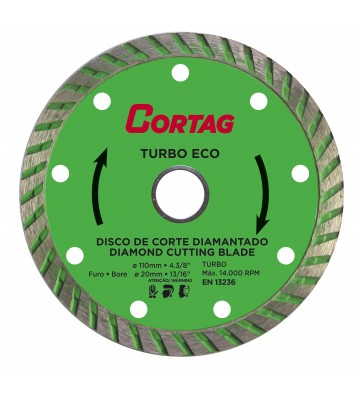 DISCO CORTE DIAMANTADO TURBO (ECO) 110 CORTAG