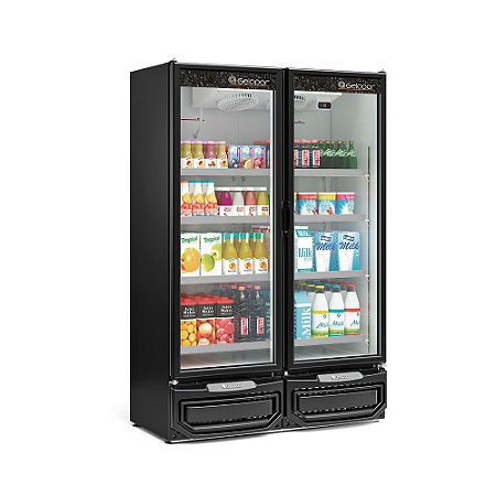 Expositor Vertical Refrigerado 2 Portas Gelopar - GCVR-950 - 1,29 metros - Bebidas, frios e laticínios