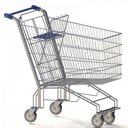 Carrinho 180 Litros com Chassi Aramado Tampa Cadeirinha