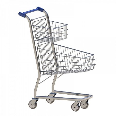 Carrinho Duplo Cesto 60 Litros