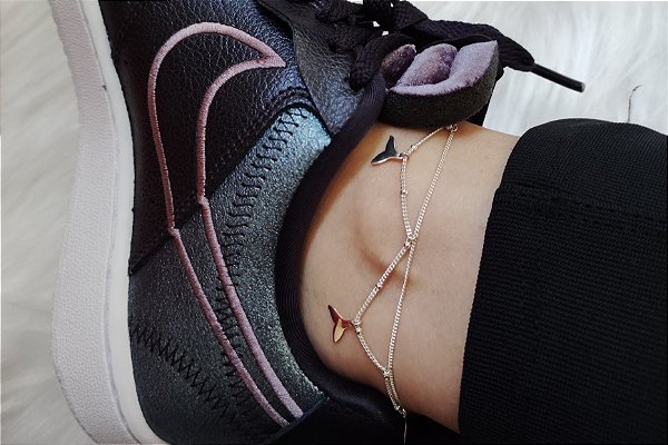 TORNOZELEIRA RENDADA RABO DE SEREIA