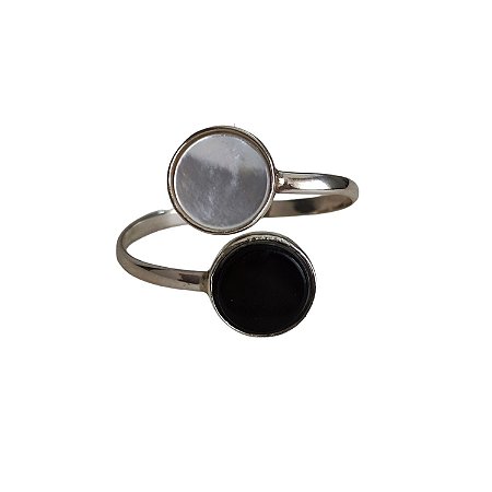 ANEL REGULÁVEL MADREPÉROLA E ÁGATA NEGRA