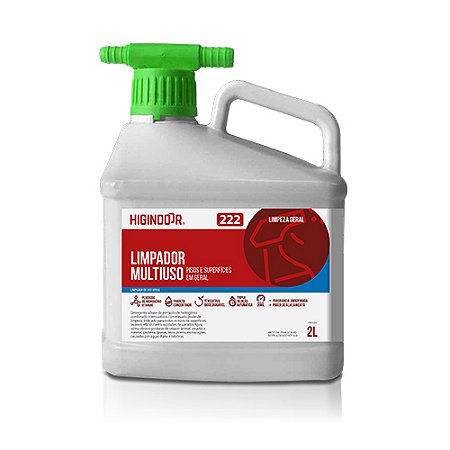 Limpeza Geral Higindoor 222 Limpador Multiuso p/ uso geral 2L SAD 3D